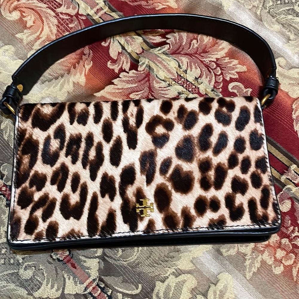 Authentic Tory Burch leopard Mini